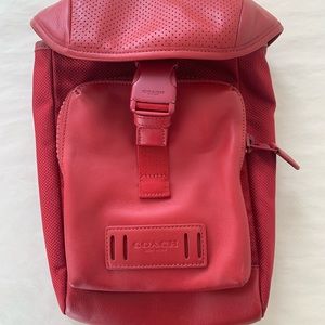 Red Coach cross-body mini-backpack!